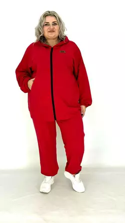 Прогулянковий трикотажний якісний костюм "Кенгуру-2" (кофта та штани) Батал