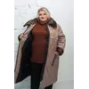 Зимове стьобане пальто "Джолі" з еко-хутром 70-72 74-76