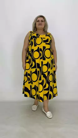 Жіноча літня сукня-сарафан "Пряжка"  трапеція 62-62 66-68 70-72 74-76