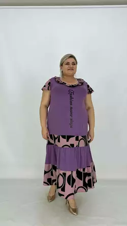 Літня сукня- сарафан "Рюша" з крильцем вільного крою-трапеція.62-64 66-66 70-72 74-76