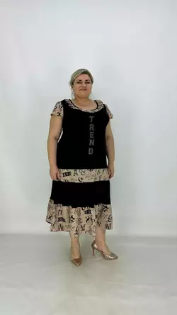 Літня сукня- сарафан "Рюша" з крильцем вільного крою-трапеція.62-64 66-66 70-72