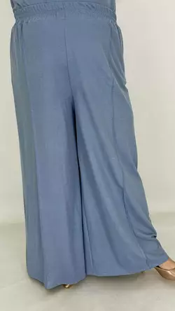 Літні бавовняні широкі штани-палаццо "Аврора" на резинці 66-68 70-72 74-76