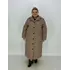 Подовжене стьобане пальто "Панянка 2" на ґудзиках Розміри 66-68 70-72 74-76